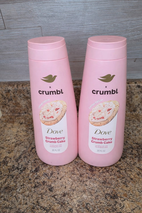 2 Dove X Crumble Body Wash - Strawberry Crumb Cake Limited Edition(2 count)