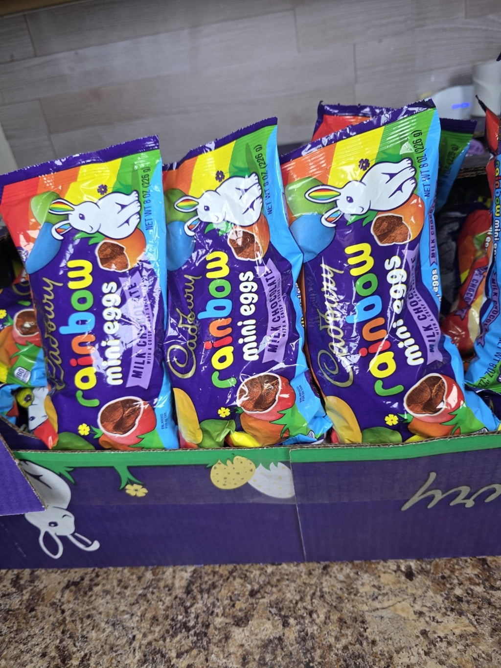 Cadbury Rainbow Mini Eggs Milk Chocolate 227g Bag Easter Chocolate ( pack of 2)
