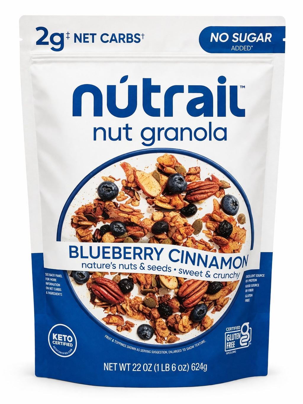 NuTrail Nut Granola, Blueberry Cinnamon, 22 oz