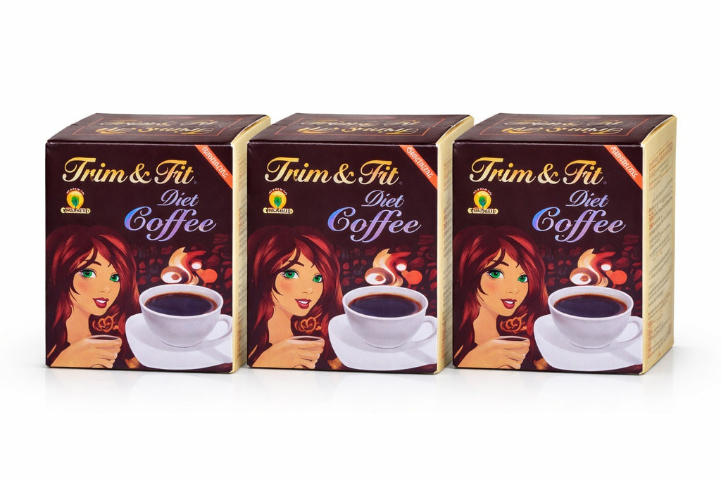 Trimmax Flat Tummy Detox Tea 28 Day + 3 Trim & Fit Diet Coffee Boxes Bundle