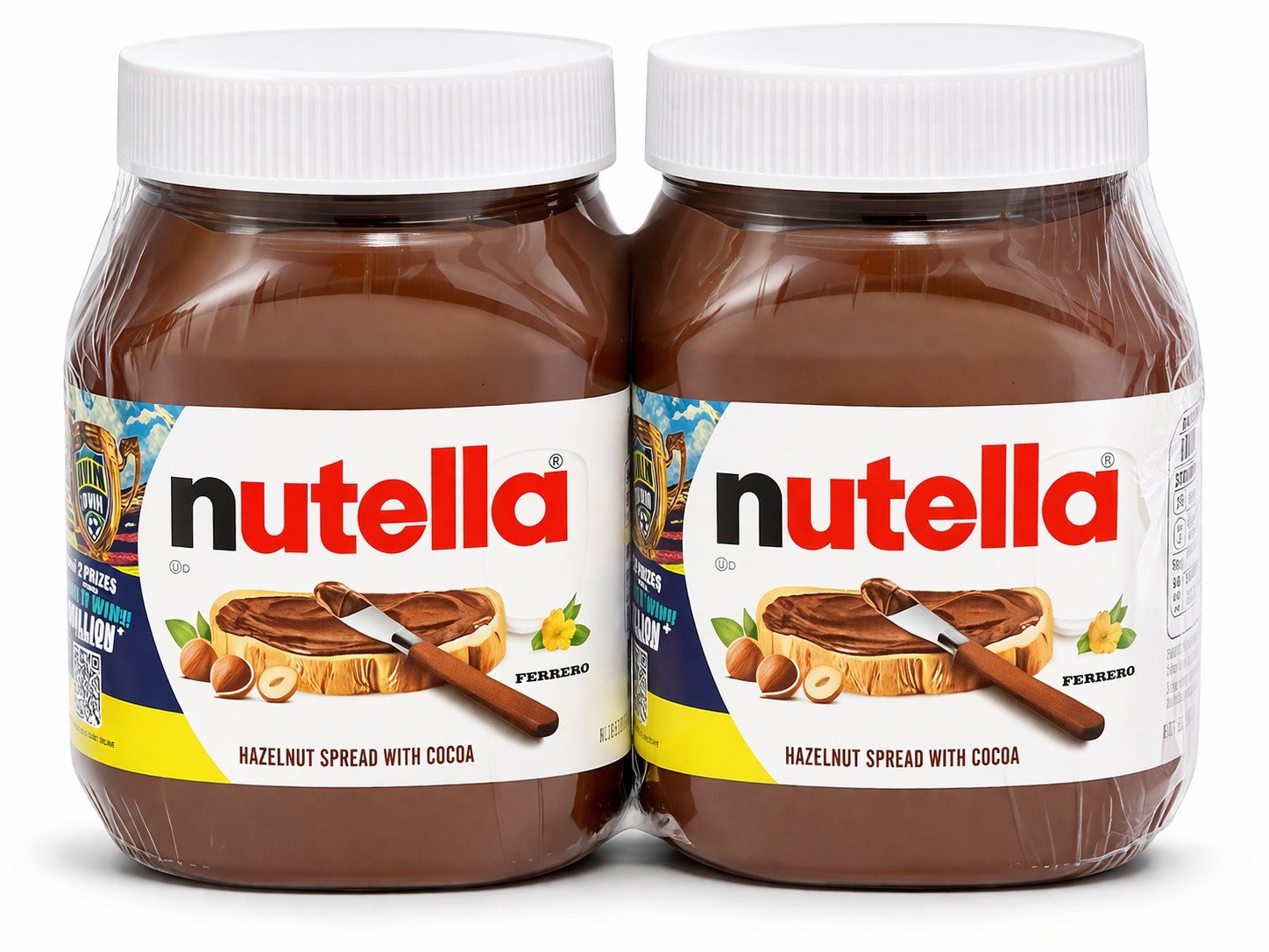 Nutella Hazelnut Spread with Cocoa Smooth Jar 2 Pack