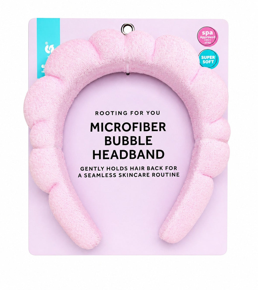 Bliss Rooting For You Microfiber Bubble Headband Pink