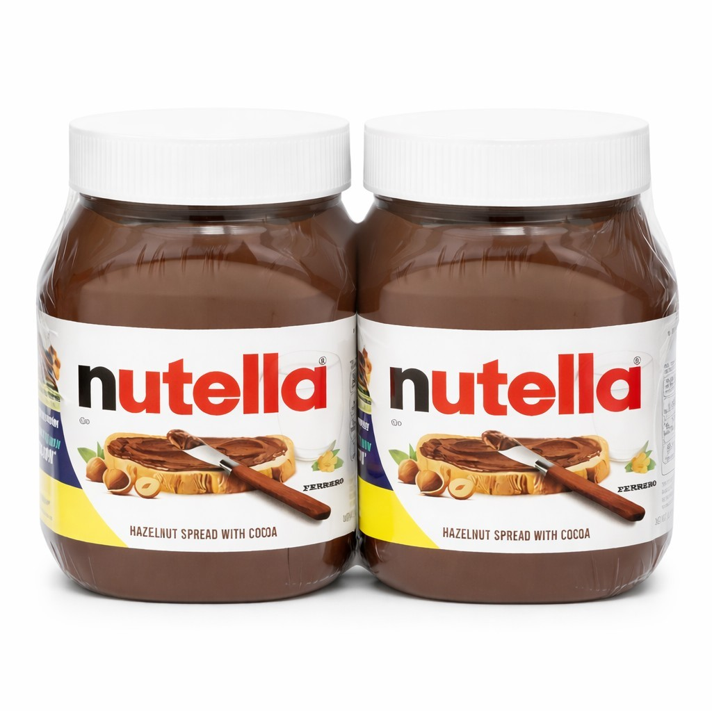 Nutella Hazelnut Spread with Cocoa Smooth Jar 2 Pack
