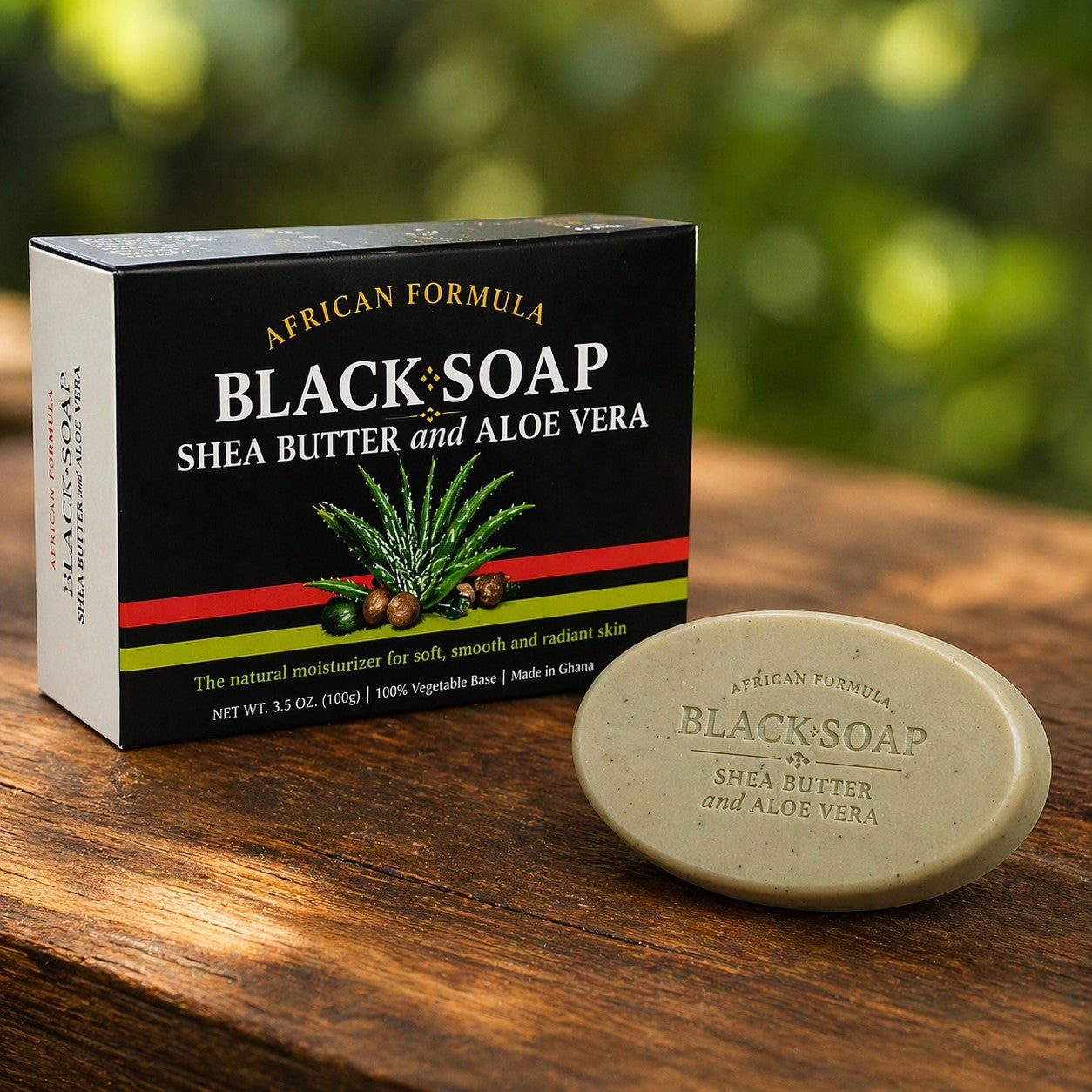 African Formula Black Soap Shea Butter Aloe Vera Body Bar Soap 3.5 oz