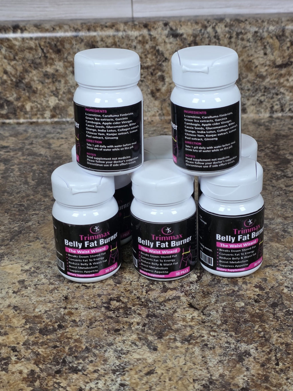 Trimmax Belly Fat Burner Supplement 30 Capsules L-Carnitine Green Tea Garcinia