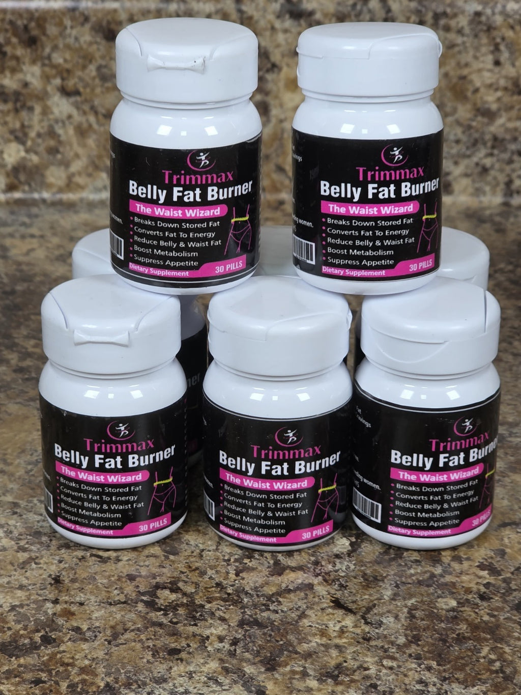 Trimmax Belly Fat Burner Supplement 30 Capsules L-Carnitine Green Tea Garcinia