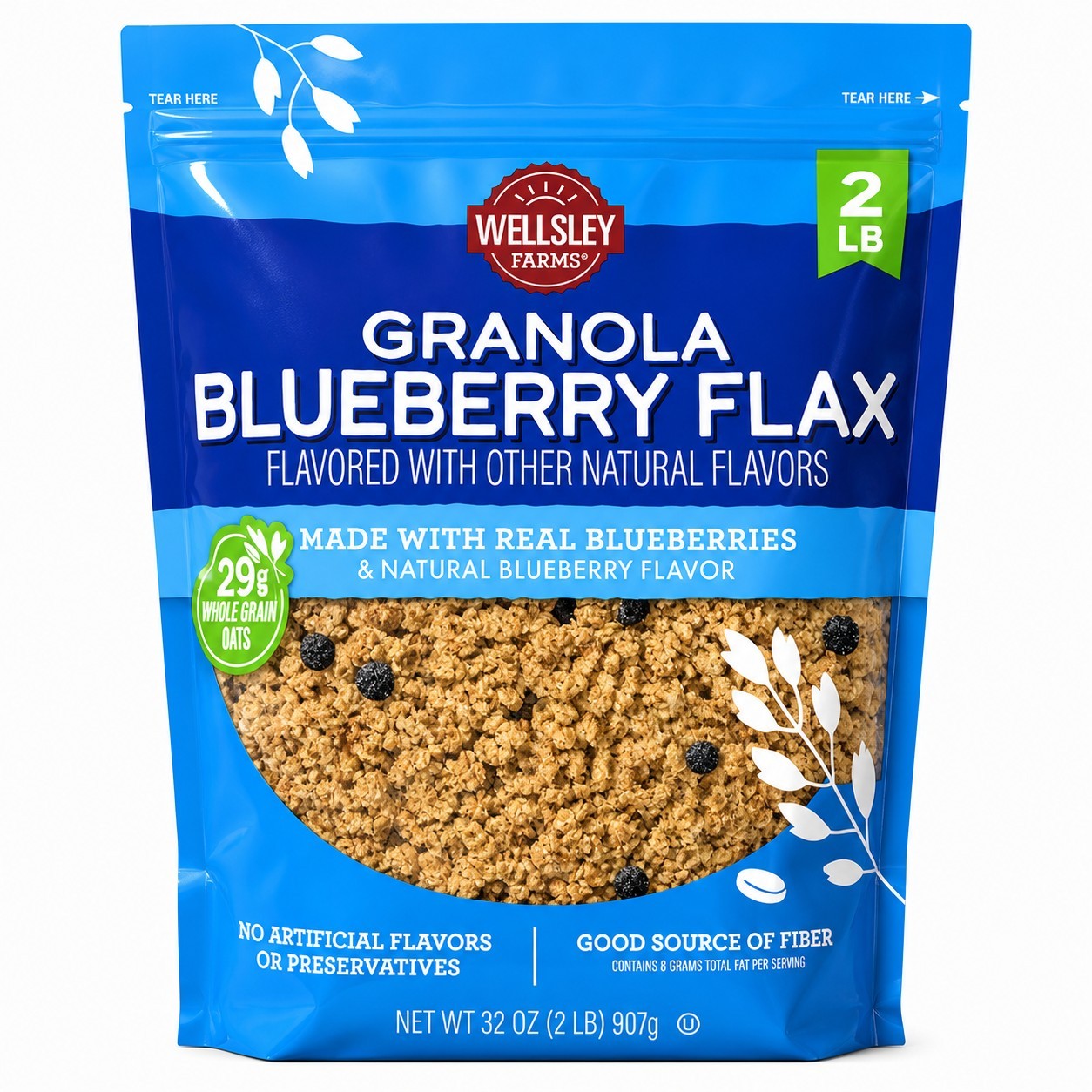 Wellsley Farms Blueberry Flax Granola Naturally Flavored (32 oz)
