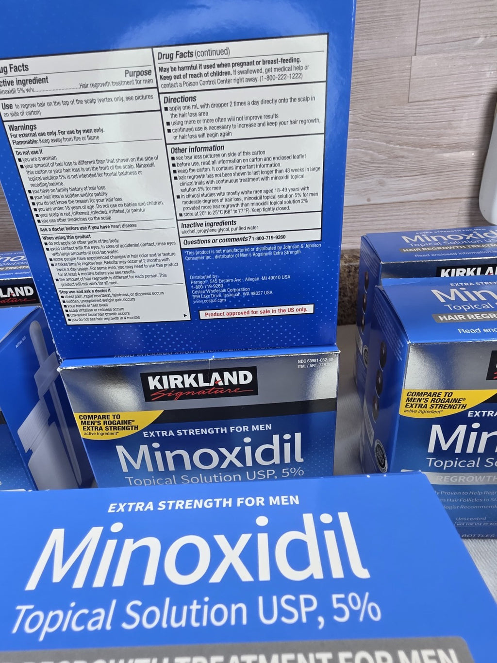 Kirkland Minoxidil 5% Hair Regrowth Treatment for Men Extra Strength( 2 Pack)