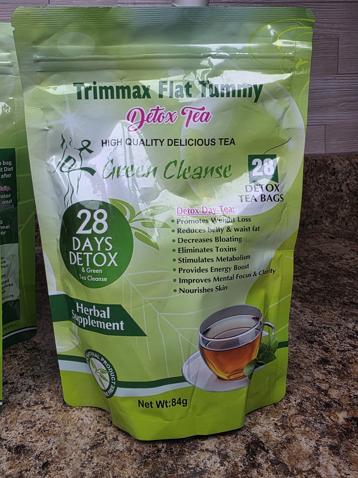 Trimmax Flat Tummy Detox Tea Green Cleanse 28 Days Senna Garcinia 84g