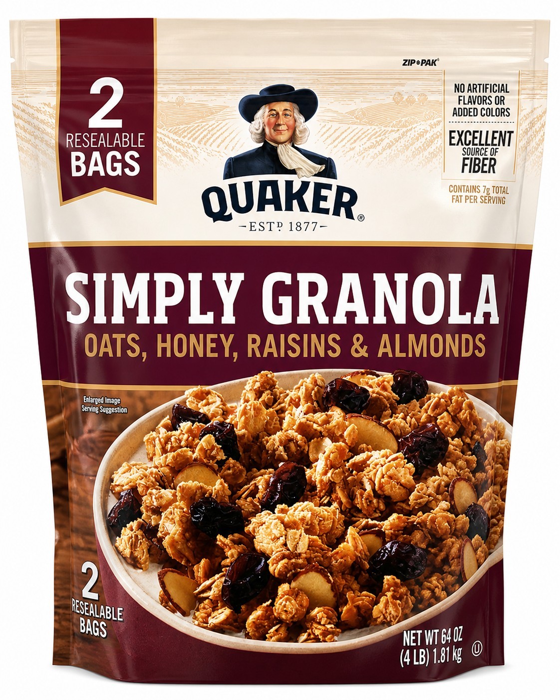 Quaker Simply Granola – 34.5 oz. Each, 2 Pack