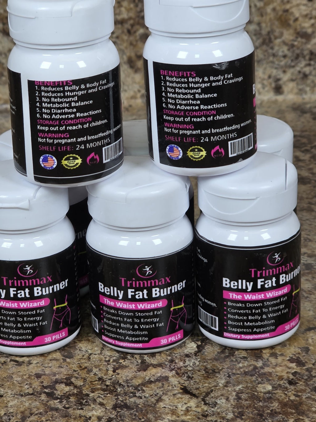 Trimmax Belly Fat Burner Supplement 30 Capsules L-Carnitine Green Tea Garcinia
