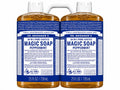 Dr. Bronner's 18-in-1 Pure-Castile Peppermint Liquid Soap Organic 2 Pack 25 oz