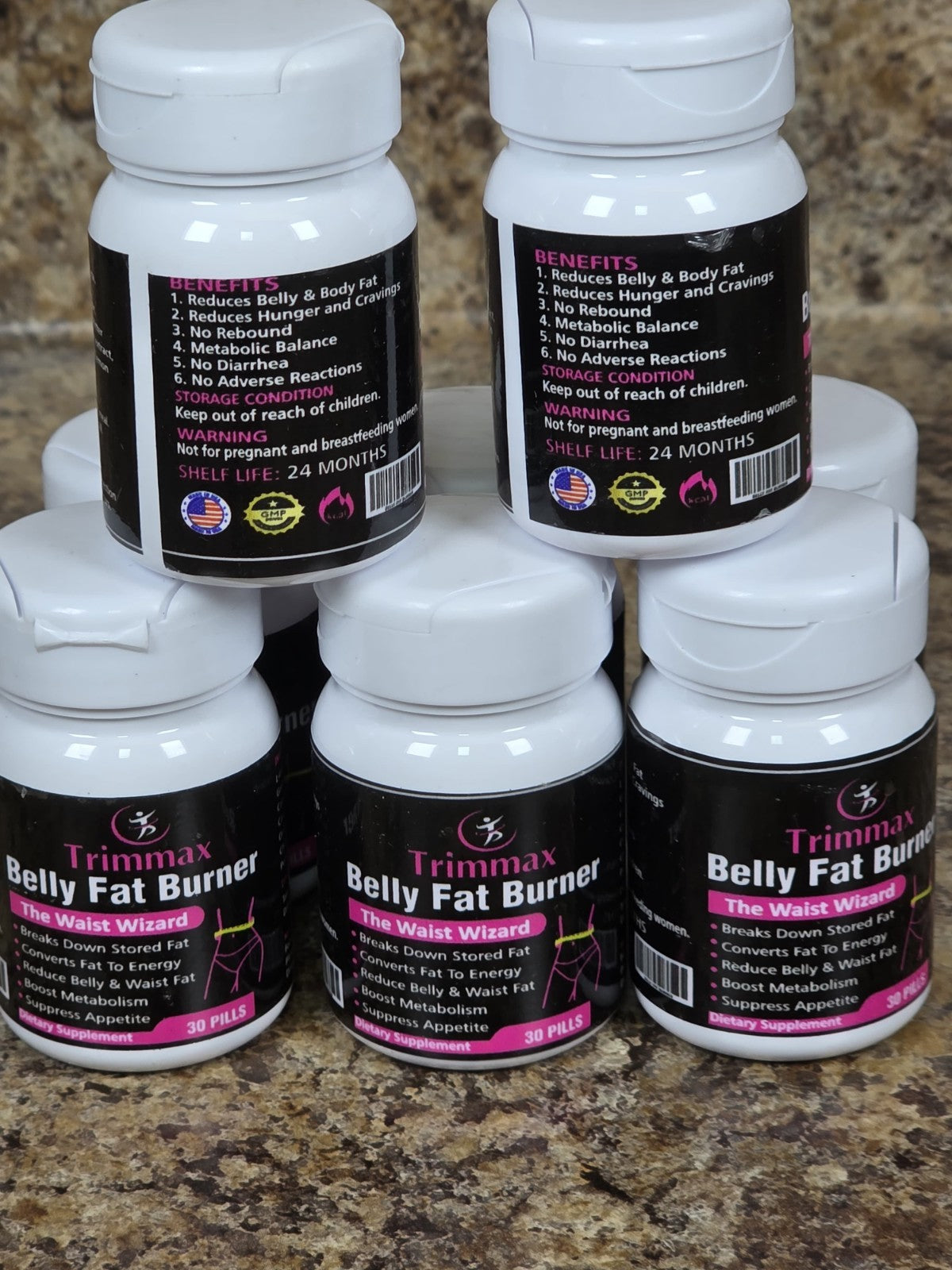 Trimmax Belly Fat Burner Supplement 30 Capsules L-Carnitine Green Tea Garcinia