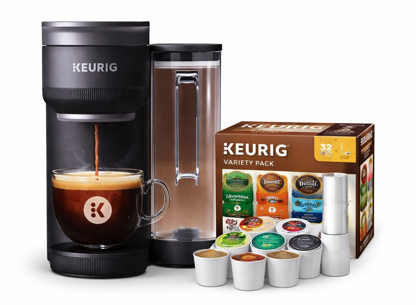 Keurig K-Crema Pod Coffee Machine Black K-Cup Compatible Espresso Variety Pack