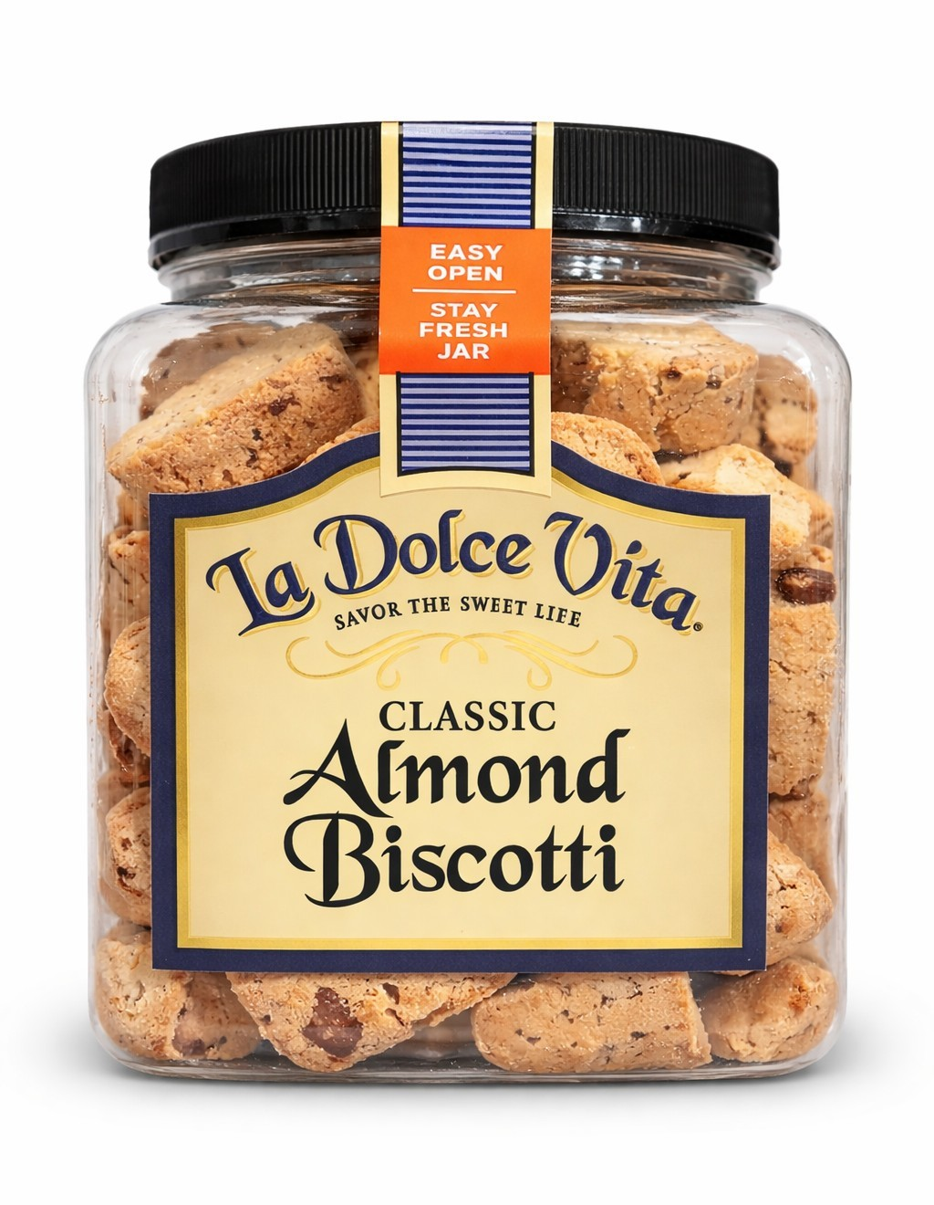 La Dolce Vita Classic Almond Biscotti Almond Flavor Cookie Jar