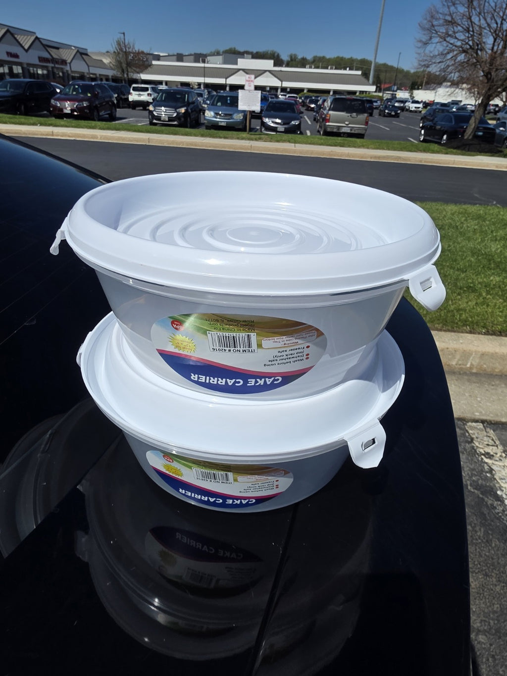 Lot of 2 Cake Carriers