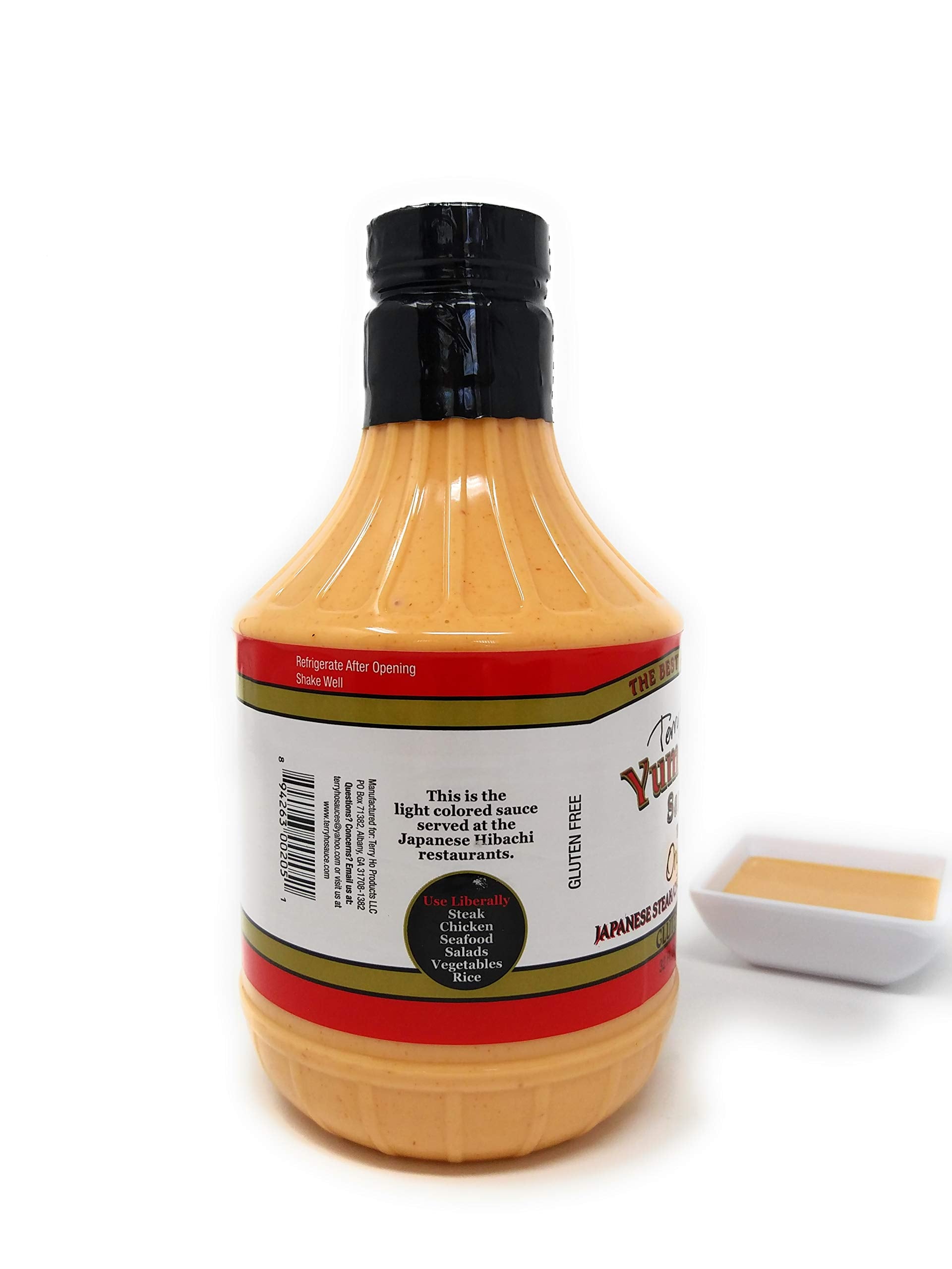 Terry Ho's Yum Yum Sauce Bundle - The Original Japanese Steak/Chicken/Shrimp/Rice Sauce and a Hibachi Restaurant Cup - The Best Pink Sauce in the Biggest Bottle Ever (32 oz)