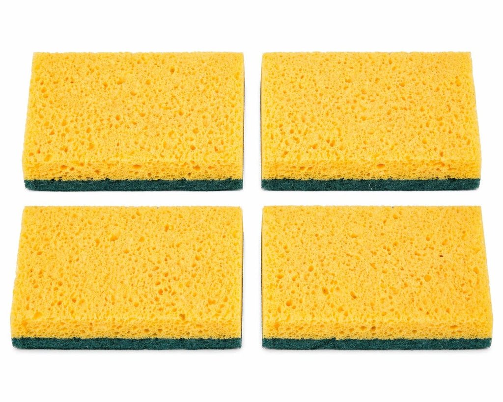 Kitchen Scrub Sponges Heavy Duty Dish Cleaning Sponge Non Scratch Multi Purpose Pack of 4