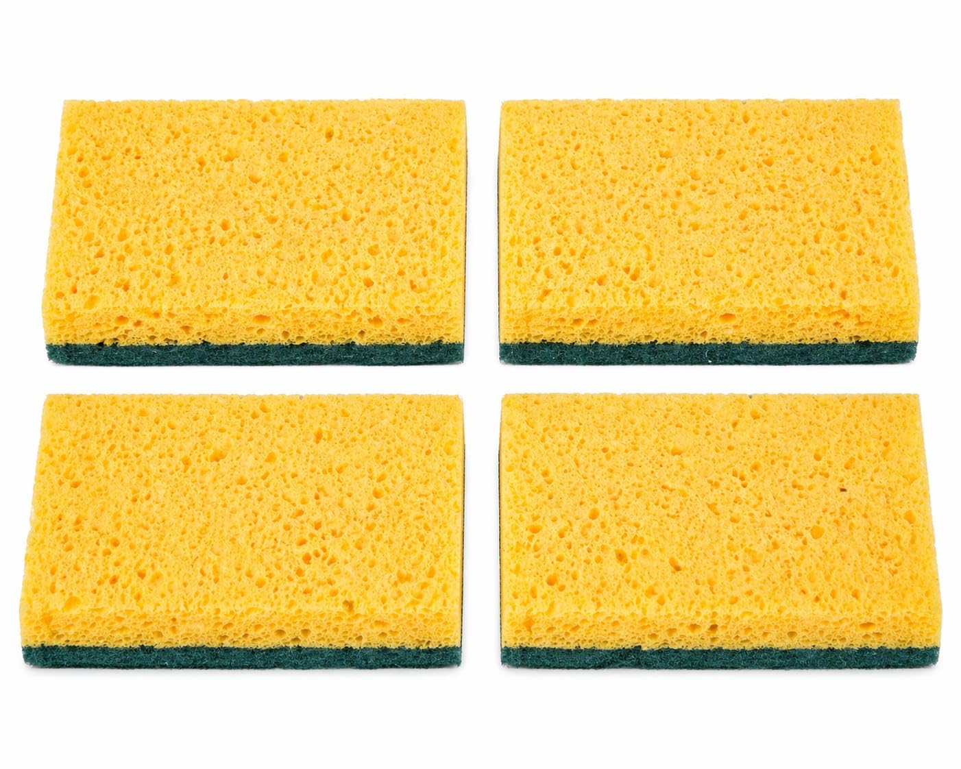 Kitchen Scrub Sponges Heavy Duty Dish Cleaning Sponge Non Scratch Multi Purpose Pack of 4