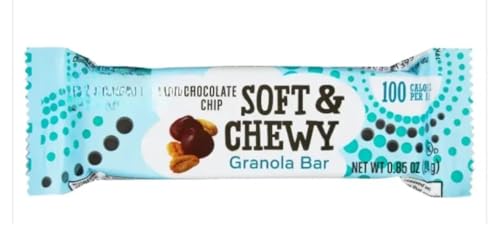 Soft & Chewy Granola Bars with Chocolate Chips, Whole Rolled Oats – Quality Kirkland – Individually Wrapped, 0.85 oz, 64 Count + Edlvs Sticker