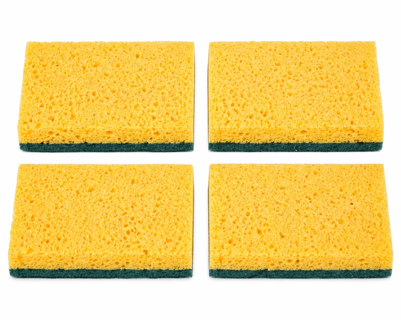 Kitchen Scrub Sponges Heavy Duty Dish Cleaning Sponge Non Scratch Multi Purpose Pack of 4