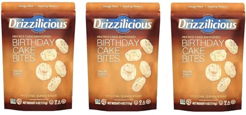 Drizz Packs (Birthday Cake Bites 3-Pack) Plus GTF Sticker & Chocolate Starlight Mint