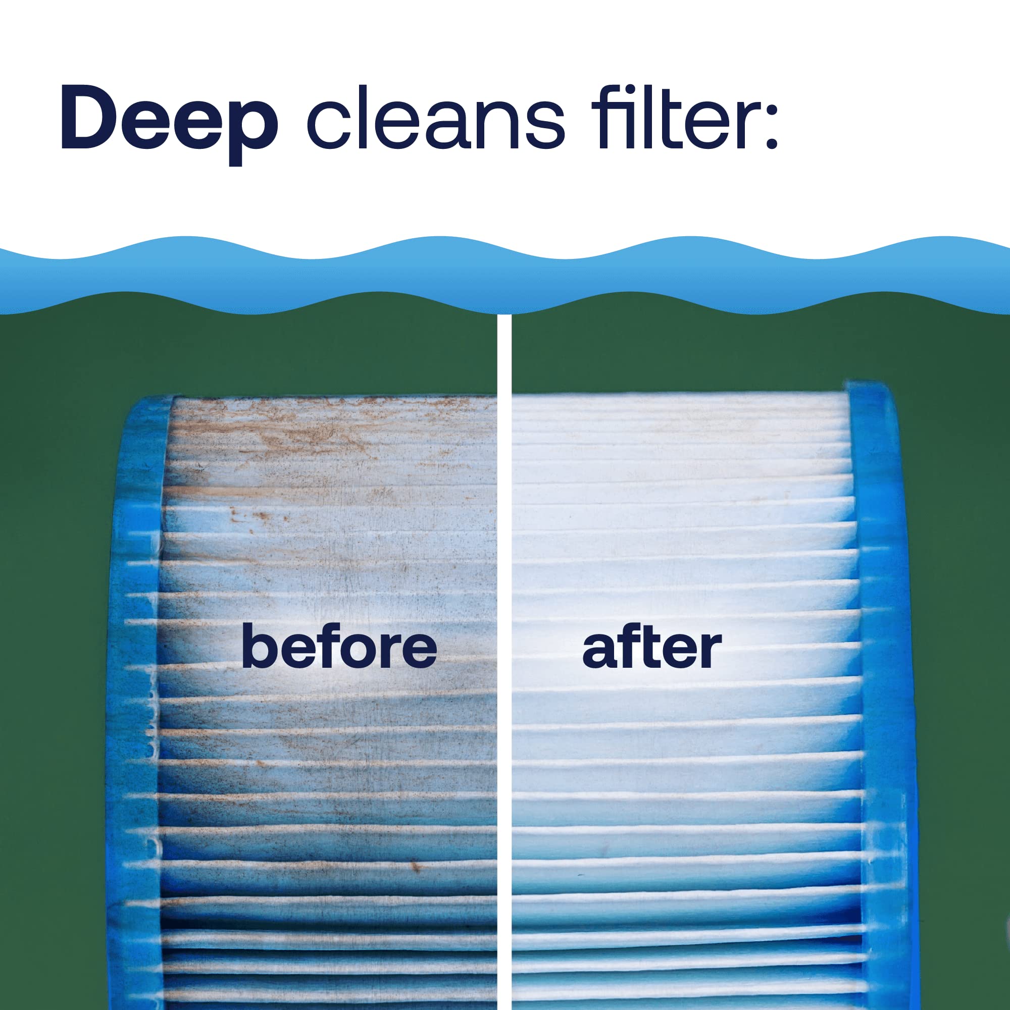 HTH Spa 86123 Filter Cleaner, Spa & Hot Tub Chemical Deep Cleans Filter, Extends Filter Life, 16 oz