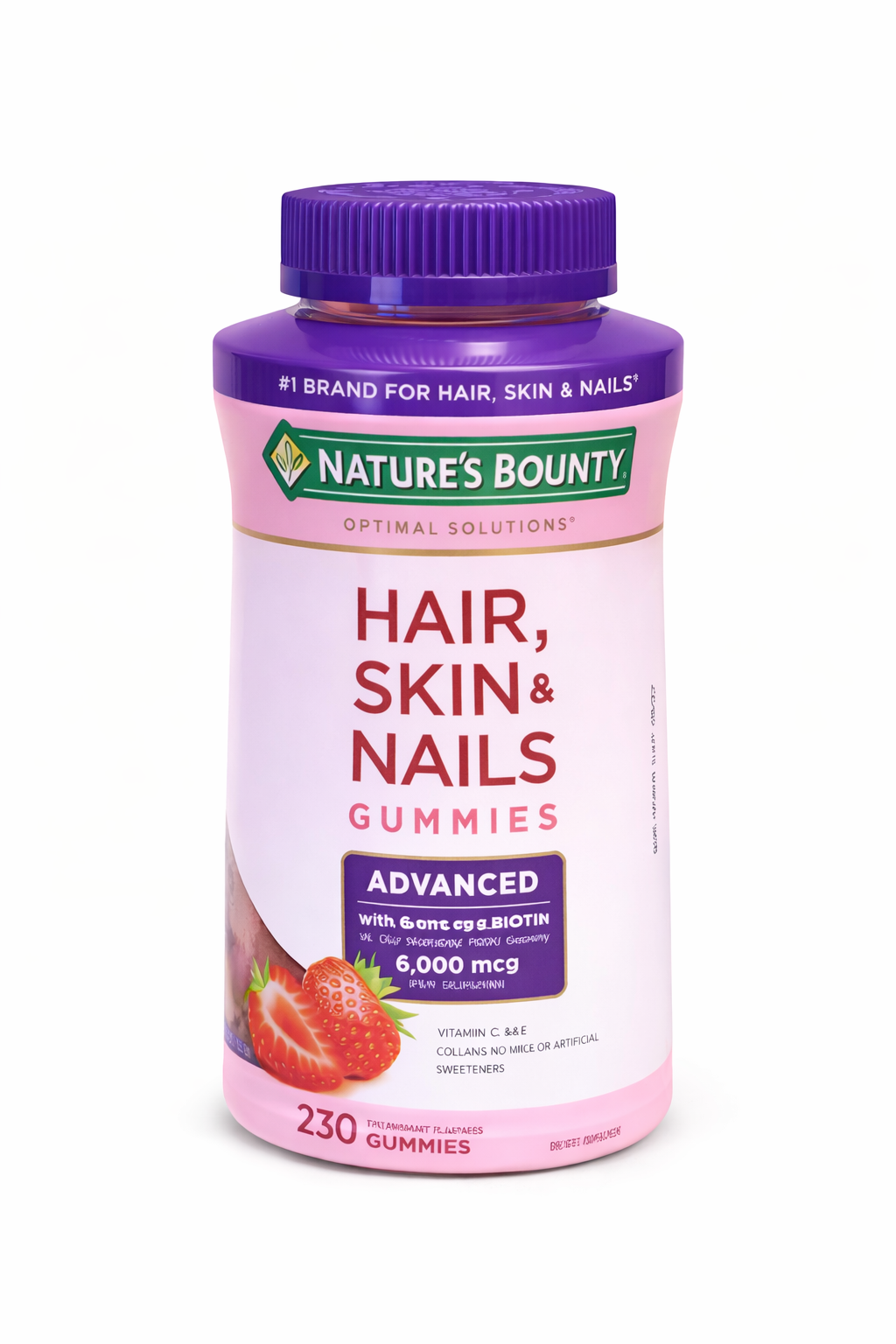 Nature’s Bounty Hair Skin & Nails Gummies 6000 mcg Biotin 230 Count