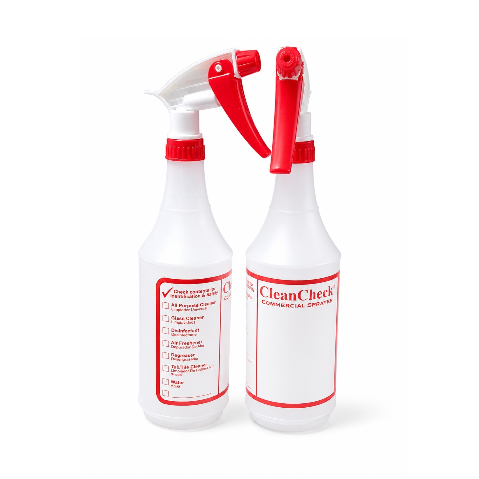 CleanCheck Sprayer Bottles Set for Cleaners & Air Freshener 2-Pack