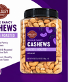 Wellsley Farms Whole Fancy Cashews Salted & Roasted with Sea Salt 1.19kg