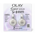 Olay Super Serum 5 in 1 2 Pack, 60ml, Vitamin C, E, Niacinamide, Collagen, AHA