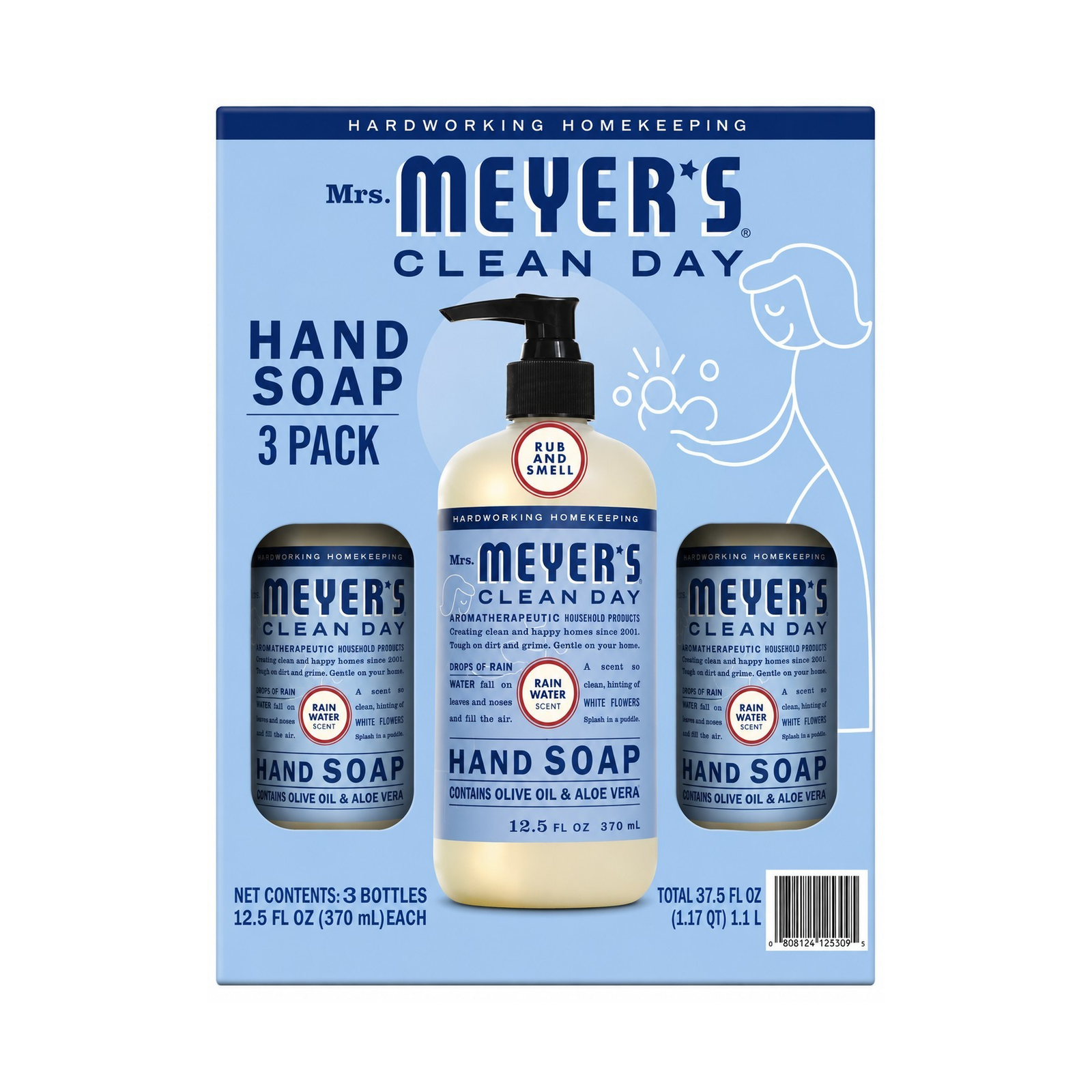 Mrs. Meyer's Clean Day Hand Wash 3 Pack Rain Water Scent 12.5 fl oz Each