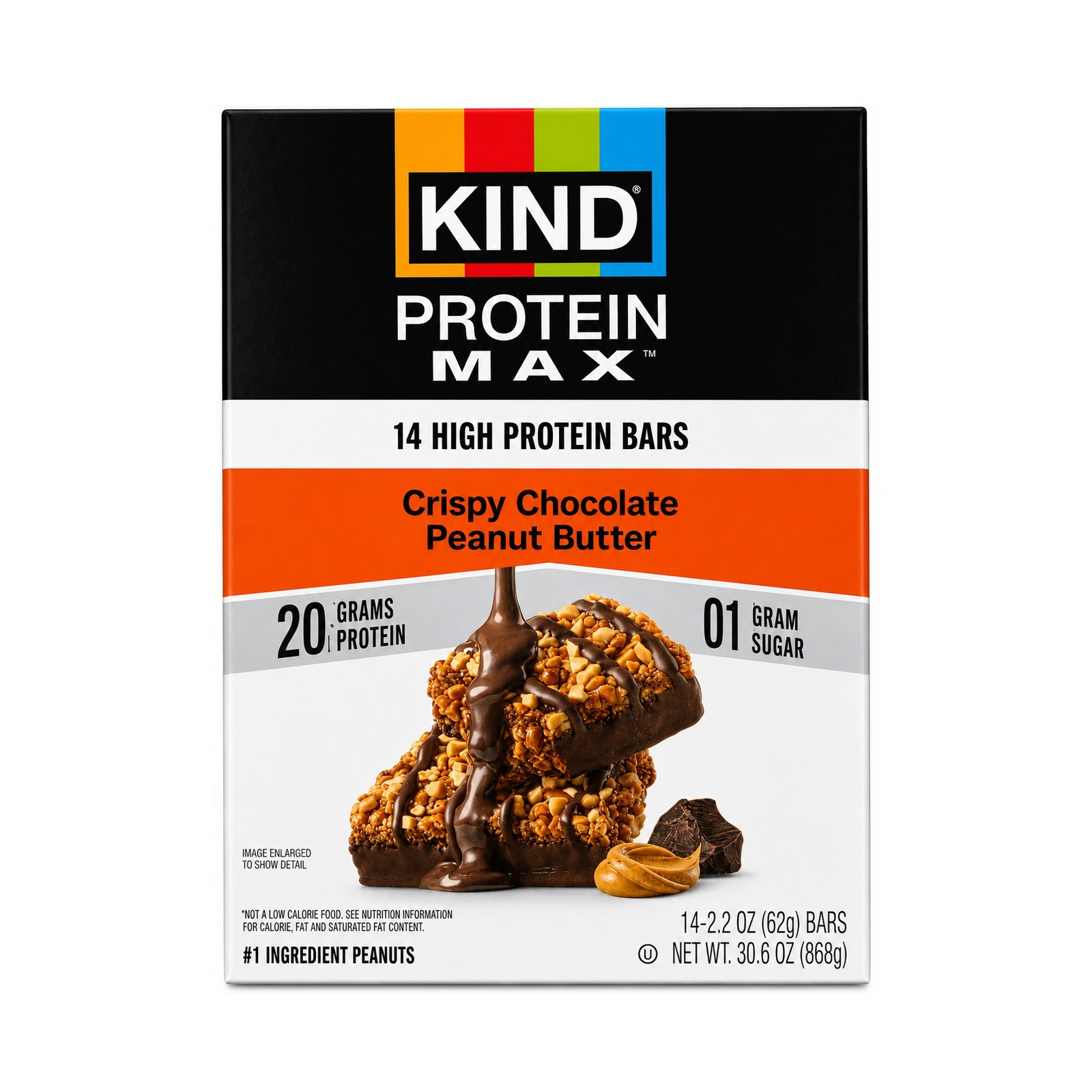 KIND Protein Max High Protein Bars Crispy Chocolate Peanut Butter 14ct
