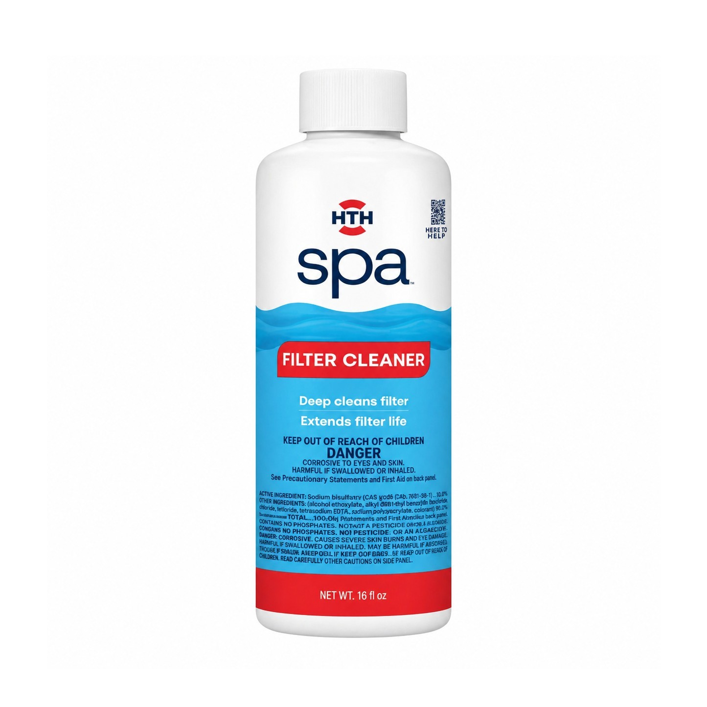 HTH Spa Filter Cleaner, Deep Cleans Filters, 16 fl oz (MPN 86123)