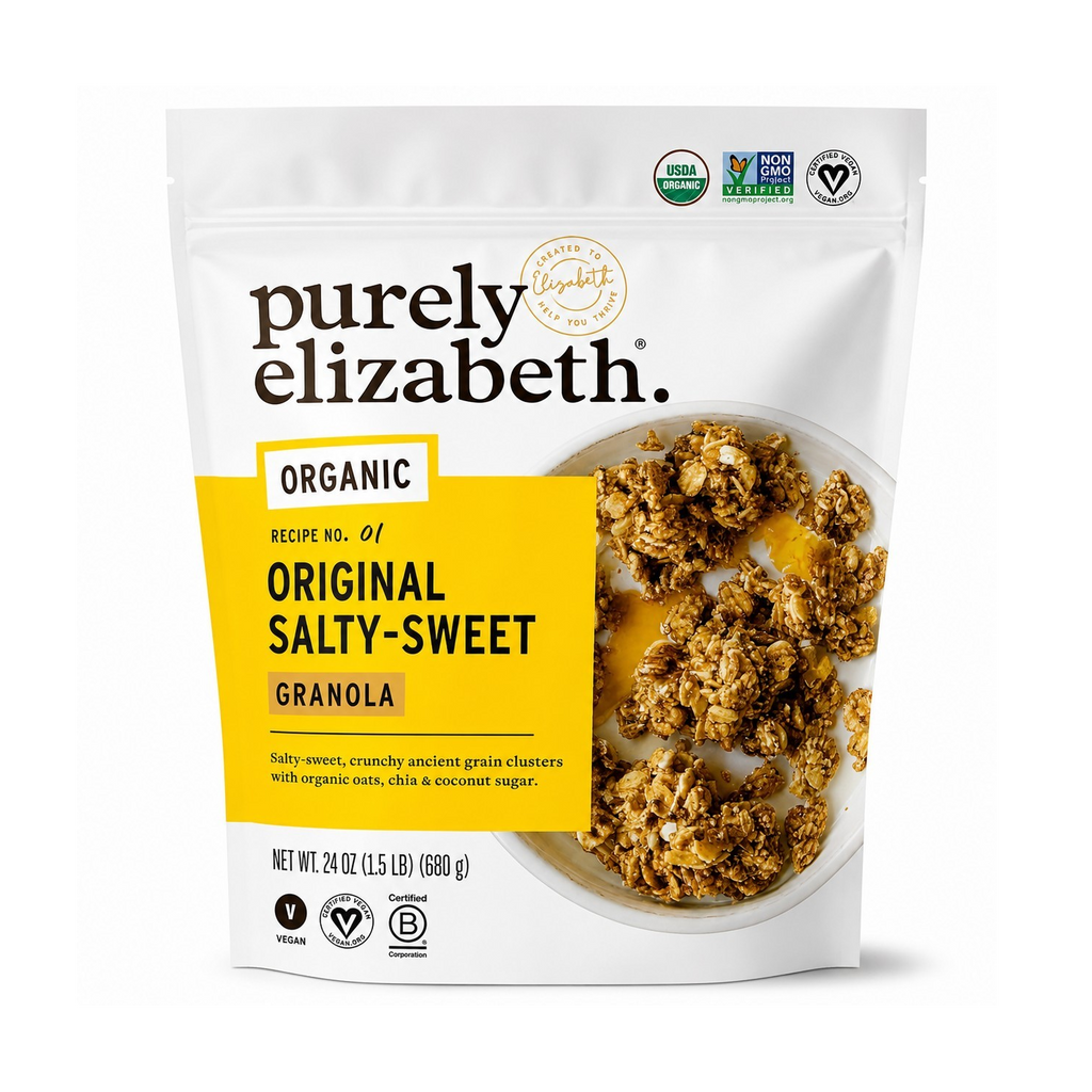 Purely Elizabeth Organic Granola Salty-Sweet Original Vegan Non-GMO 680g