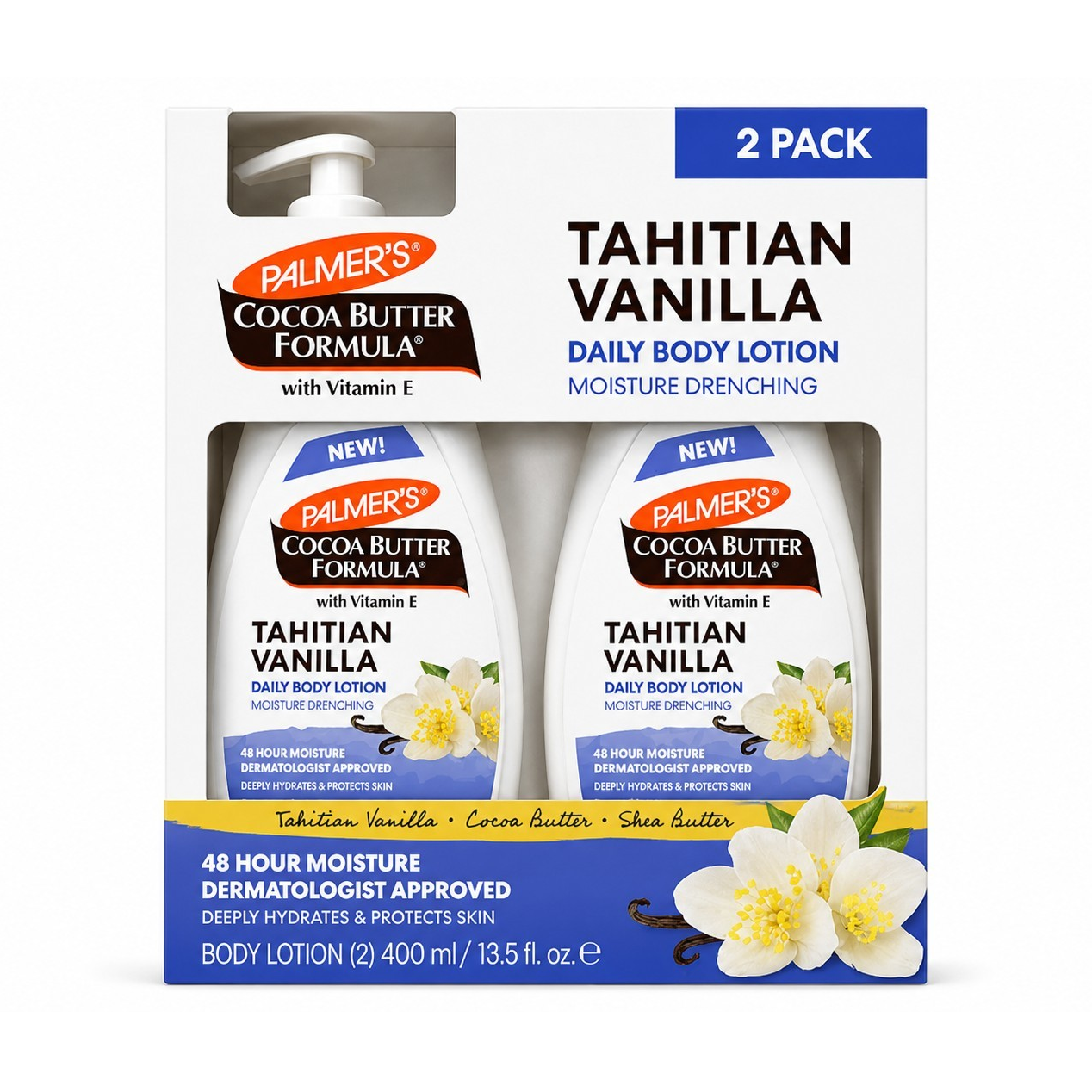 Palmer’s Cocoa Butter Formula Tahitian Vanilla Body Lotion 2PK 400ml Moisturizer