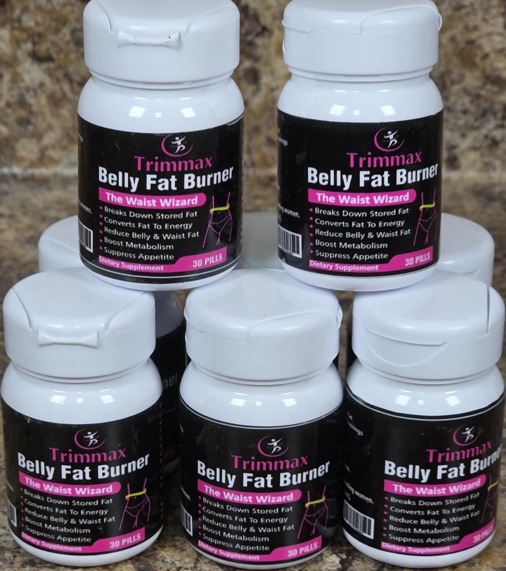 Trimmax Belly Fat Burner Supplement 30 Capsules L-Carnitine Green Tea Garcinia