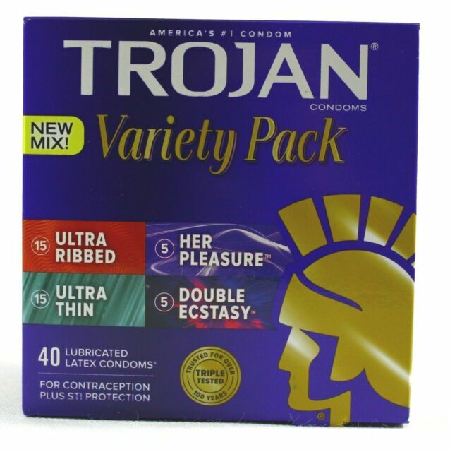 BRAND NEW Trojan Variety Pack Male Condom 40 Count